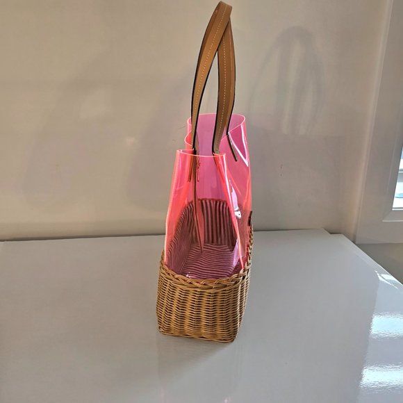 FRANCIS VALENTINE Wicker Pink Iridescent Tote - Picture 4 of 10